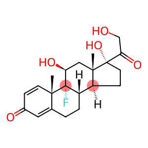 Pregna-1,4-diene-3,20-dione, 9-fluoro-11,17,21-trihydroxy-, (11b)-
