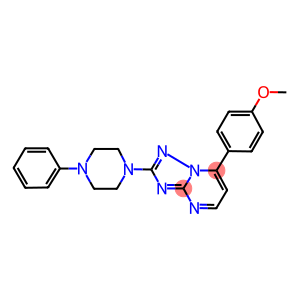 7-(4-METHOXYPHENYL)-2-(4-PHENYLPIPERAZINO)[1,2,4]TRIAZOLO[1,5-A]PYRIMIDINE