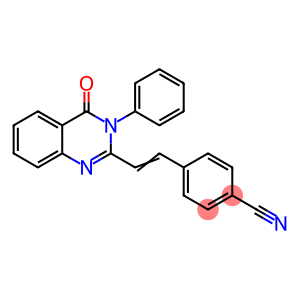 4-[2-(4-OXO-3-PHENYL-3,4-DIHYDRO-2-QUINAZOLINYL)VINYL]BENZENECARBONITRILE