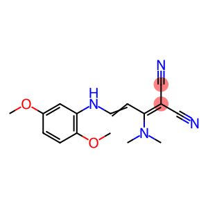 2-[3-(2,5-DIMETHOXYANILINO)-1-(DIMETHYLAMINO)-2-PROPENYLIDENE]MALONONITRILE