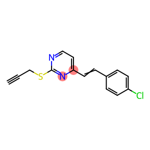 4-[(E)-2-(4-chlorophenyl)ethenyl]-2-(prop-2-yn-1-ylsulfanyl)pyrimidine