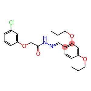 2-(3-chlorophenoxy)-N'-(2,4-dipropoxybenzylidene)acetohydrazide