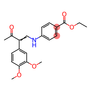 ETHYL 4-([2-(3,4-DIMETHOXYPHENYL)-3-OXO-1-BUTENYL]AMINO)BENZENECARBOXYLATE