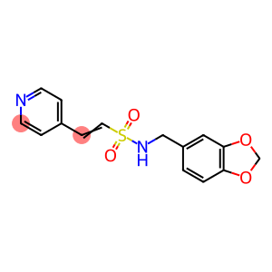 (E)-N-[(2H-1,3-benzodioxol-5-yl)methyl]-2-(pyridin-4-yl)ethene-1-sulfonamide
