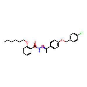 N'-(1-{4-[(4-chlorobenzyl)oxy]phenyl}ethylidene)-2-(hexyloxy)benzohydrazide