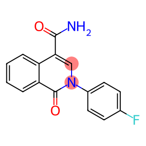 2-(4-FLUOROPHENYL)-1-OXO-1,2-DIHYDRO-4-ISOQUINOLINECARBOXAMIDE