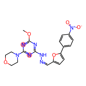 5-{4-nitrophenyl}-2-furaldehyde [4-methoxy-6-(4-morpholinyl)-1,3,5-triazin-2-yl]hydrazone