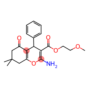2-methoxyethyl 2-amino-7,7-dimethyl-5-oxo-4-phenyl-5,6,7,8-tetrahydro-4H-chromene-3-carboxylate