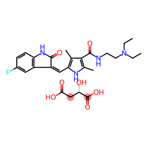 N-(2-(二乙基氨基)乙基)-5-((Z)-(5-氟-1,2-二氢-2-氧代-3H-吲哚-3-亚基)甲基)-2,4-二甲基-1H-吡咯-3-甲酰胺 (2S)-羟基丁二酸盐