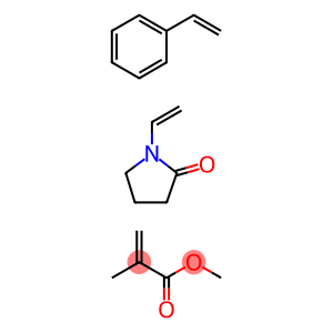 2-甲基-2-丙烯酸甲酯与乙烯基苯和1-乙烯基-2-吡咯烷酮的聚合物