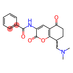 N-{8-[(E)-(Dimethylamino)methylidene]-2,5-dioxo-5,6,7,8-tetrahydro-2H-chromen-3-yl}benzenecarb
