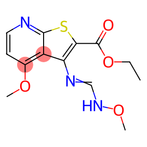 ETHYL 4-METHOXY-3-([(METHOXYIMINO)METHYL]AMINO)THIENO[2,3-B]PYRIDINE-2-CARBOXYLATE