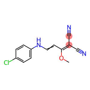 2-[3-(4-CHLOROANILINO)-1-METHOXY-2-PROPENYLIDENE]MALONONITRILE