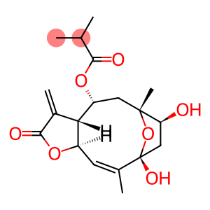 2-Methylpropionic acid [(3aR,4R,6R,7S,9R,11aR)-2,3,3a,4,5,6,7,8,9,11a-decahydro-7,9-dihydroxy-6,10-dimethyl-3-methylene-2-oxo-6,9-epoxycyclodeca[b]furan-4-yl] ester