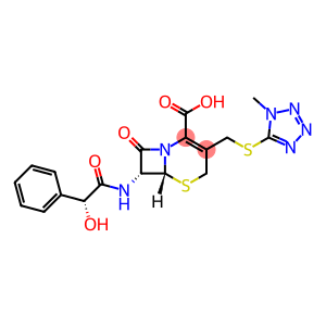 5-Thia-1-azabicyclo[4.2.0]oct-2-ene-2-carboxylic acid, 7-[[(2R)-hydroxyphenylacetyl]amino]-3-[[(1-methyl-1H-tetrazol-5-yl)thio]methyl]-8-oxo-, (6R,7R)-