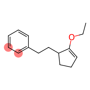 Benzene, [2-(2-ethoxy-2-cyclopenten-1-yl)ethyl]- (9CI)