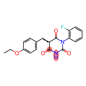 (5E)-5-(4-ethoxybenzylidene)-1-(2-fluorophenyl)pyrimidine-2,4,6(1H,3H,5H)-trione