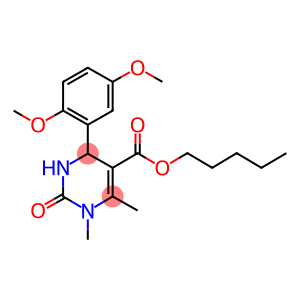 pentyl 4-(2,5-dimethoxyphenyl)-1,6-dimethyl-2-oxo-1,2,3,4-tetrahydro-5-pyrimidinecarboxylate