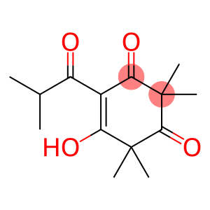 4-Cyclohexene-1,3-dione, 5-hydroxy-2,2,6,6-tetramethyl-4-(2-methyl-1-oxopropyl)-