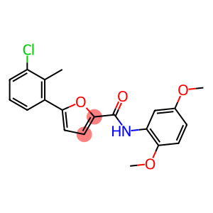 5-(3-chloro-2-methylphenyl)-N-(2,5-dimethoxyphenyl)-2-furamide