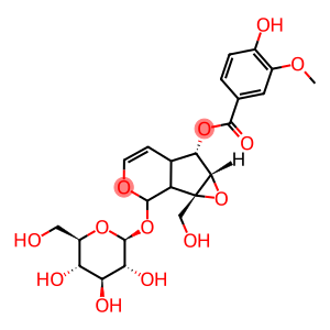 [(1aS,2S,6S,6aS)-1a,1b,2,5a,6,6a-Hexahydro-6-[(4-hydroxy-3-methoxybenzoyl)oxy]-1aβ-(hydroxymethyl)oxireno[4,5]cyclopenta[1,2-c]pyran-2-yl]β-D-glucopyranoside