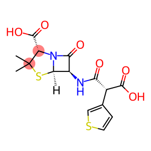 (2S,5R,6R)-6-{[(2R)-2-carboxy-2-(thiophen-3-yl)acetyl]amino}-3,3-dimethyl-7-oxo-4-thia-1-azabicyclo[3.2.0]heptane-2-carboxylic acid