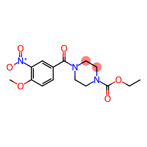 1-Piperazinecarboxylic acid, 4-(4-methoxy-3-nitrobenzoyl)-, ethyl ester