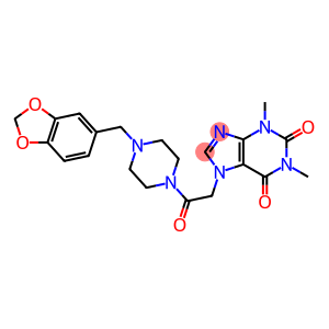 7-(2-(4-(BENZO[D][1,3]DIOXOL-5-YLMETHYL)PIPERAZIN-1-YL)-2-OXOETHYL)-1,3-DIMETHYL-1H-PURINE-2,6(3H,7H)-DIONE