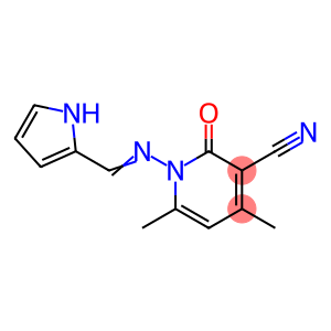 4,6-dimethyl-2-oxo-1-[(1H-pyrrol-2-ylmethylene)amino]-1,2-dihydro-3-pyridinecarbonitrile