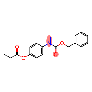 Carbamic acid, [4-(1-oxopropoxy)phenyl]-, phenylmethyl ester (9CI)