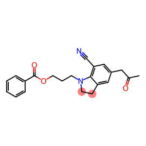 3-(7-Cyano-5-(2-oxopropyl)indolin-1-yl)propyl benzoate