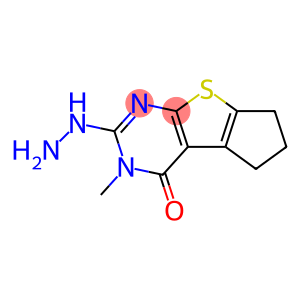 3-hydrazinyl-2-methyl-7,8-dihydro-6H-cyclopenta[2,3]thieno[2,4-b]pyrimidin-1-one