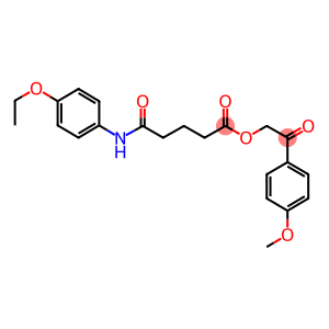 2-(4-methoxyphenyl)-2-oxoethyl 5-(4-ethoxyanilino)-5-oxopentanoate