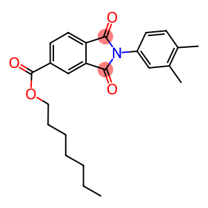 heptyl 2-(3,4-dimethylphenyl)-1,3-dioxo-5-isoindolinecarboxylate