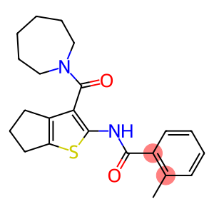 N-[3-(1-azepanylcarbonyl)-5,6-dihydro-4H-cyclopenta[b]thien-2-yl]-2-methylbenzamide