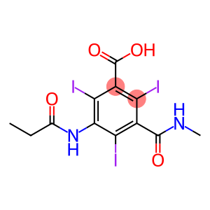 2,4,6-Triiodo-3-(N-methylcarbamoyl)-5-(propionylamino)benzoic acid