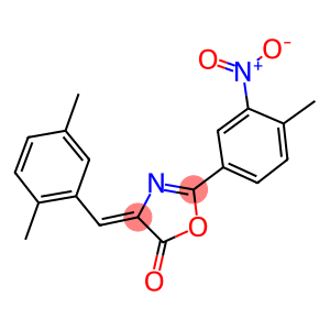4-(2,5-dimethylbenzylidene)-2-{3-nitro-4-methylphenyl}-1,3-oxazol-5(4H)-one