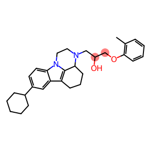 1-(8-cyclohexyl-1,2,3a,4,5,6-hexahydro-3H-pyrazino[3,2,1-jk]carbazol-3-yl)-3-(2-methylphenoxy)-2-propanol