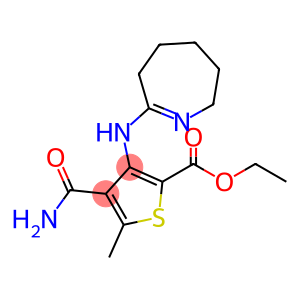ethyl 4-(aminocarbonyl)-3-(2-azepanylideneamino)-5-methyl-2-thiophenecarboxylate