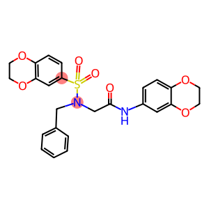 2-[benzyl(2,3-dihydro-1,4-benzodioxin-6-ylsulfonyl)amino]-N-(2,3-dihydro-1,4-benzodioxin-6-yl)acetamide