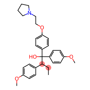 1,2-Bis(p-methoxyphenyl)-1-[p-[2-(1-pyrrolidinyl)ethoxy]phenyl]-1-butanol