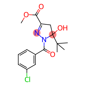 methyl 5-tert-butyl-1-(3-chlorobenzoyl)-5-hydroxy-4,5-dihydro-1H-pyrazole-3-carboxylate
