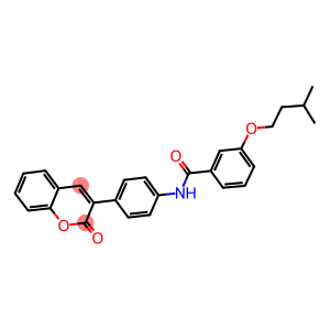 3-(isopentyloxy)-N-[4-(2-oxo-2H-chromen-3-yl)phenyl]benzamide