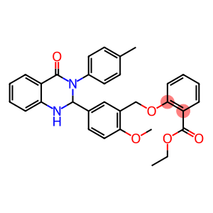 ethyl 2-({2-methoxy-5-[3-(4-methylphenyl)-4-oxo-1,2,3,4-tetrahydro-2-quinazolinyl]benzyl}oxy)benzoate