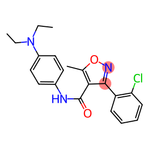 3-(2-chlorophenyl)-N-[4-(diethylamino)phenyl]-5-methyl-4-isoxazolecarboxamide