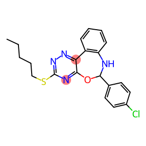 6-(4-chlorophenyl)-3-(pentylsulfanyl)-6,7-dihydro[1,2,4]triazino[5,6-d][3,1]benzoxazepine