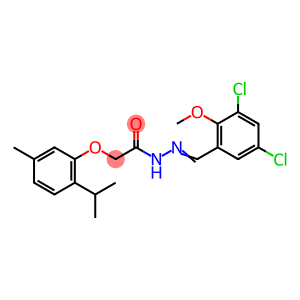 N'-(3,5-dichloro-2-methoxybenzylidene)-2-(2-isopropyl-5-methylphenoxy)acetohydrazide