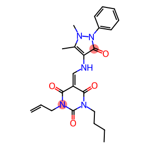 1-allyl-3-butyl-5-{[(1,5-dimethyl-3-oxo-2-phenyl-2,3-dihydro-1H-pyrazol-4-yl)amino]methylene}-2,4,6(1H,3H,5H)-pyrimidinetrione