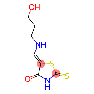 5-{[(3-hydroxypropyl)amino]methylene}-2-thioxo-1,3-thiazolidin-4-one