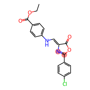 ethyl 4-{[(2-(4-chlorophenyl)-5-oxo-1,3-oxazol-4(5H)-ylidene)methyl]amino}benzoate